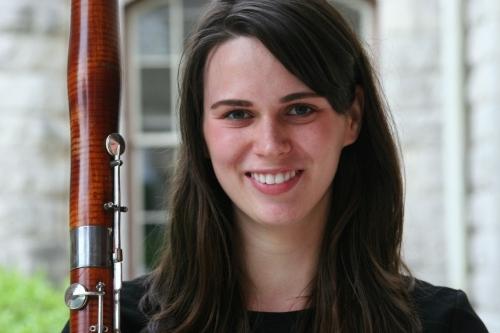 Nicole Haywood poses with bassoon