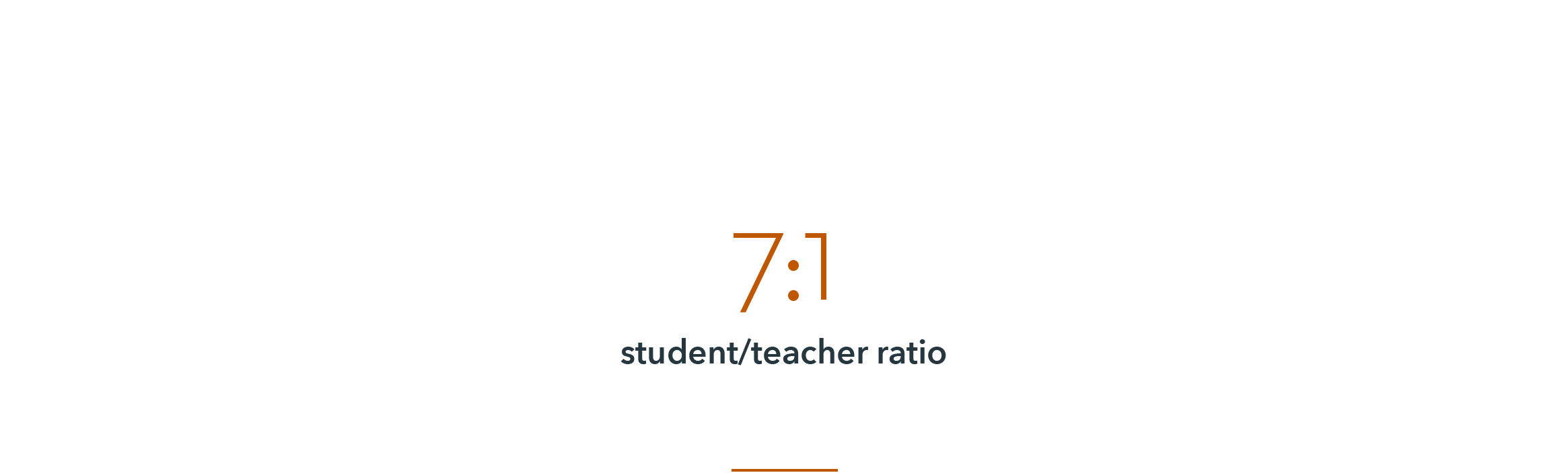 Infographic: 7 to 1 student/faculty ratio