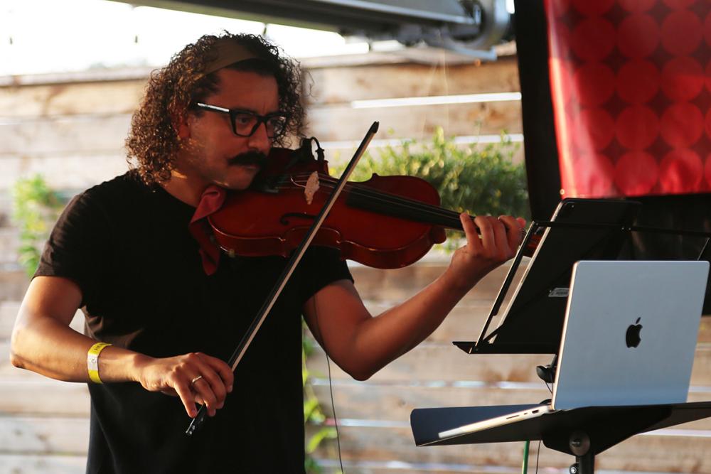 Man playing viola
