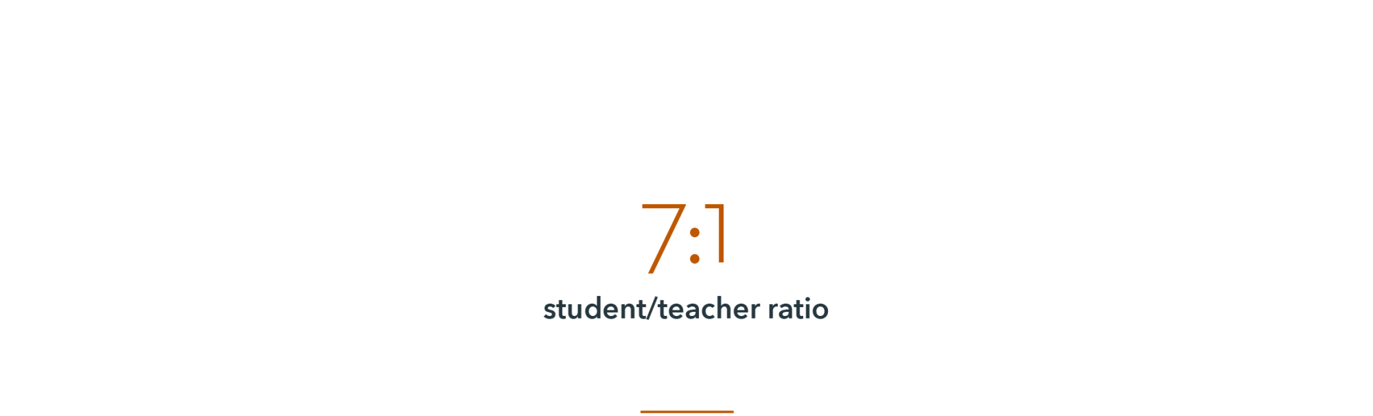Infographic: 7 to 1 student/faculty ratio