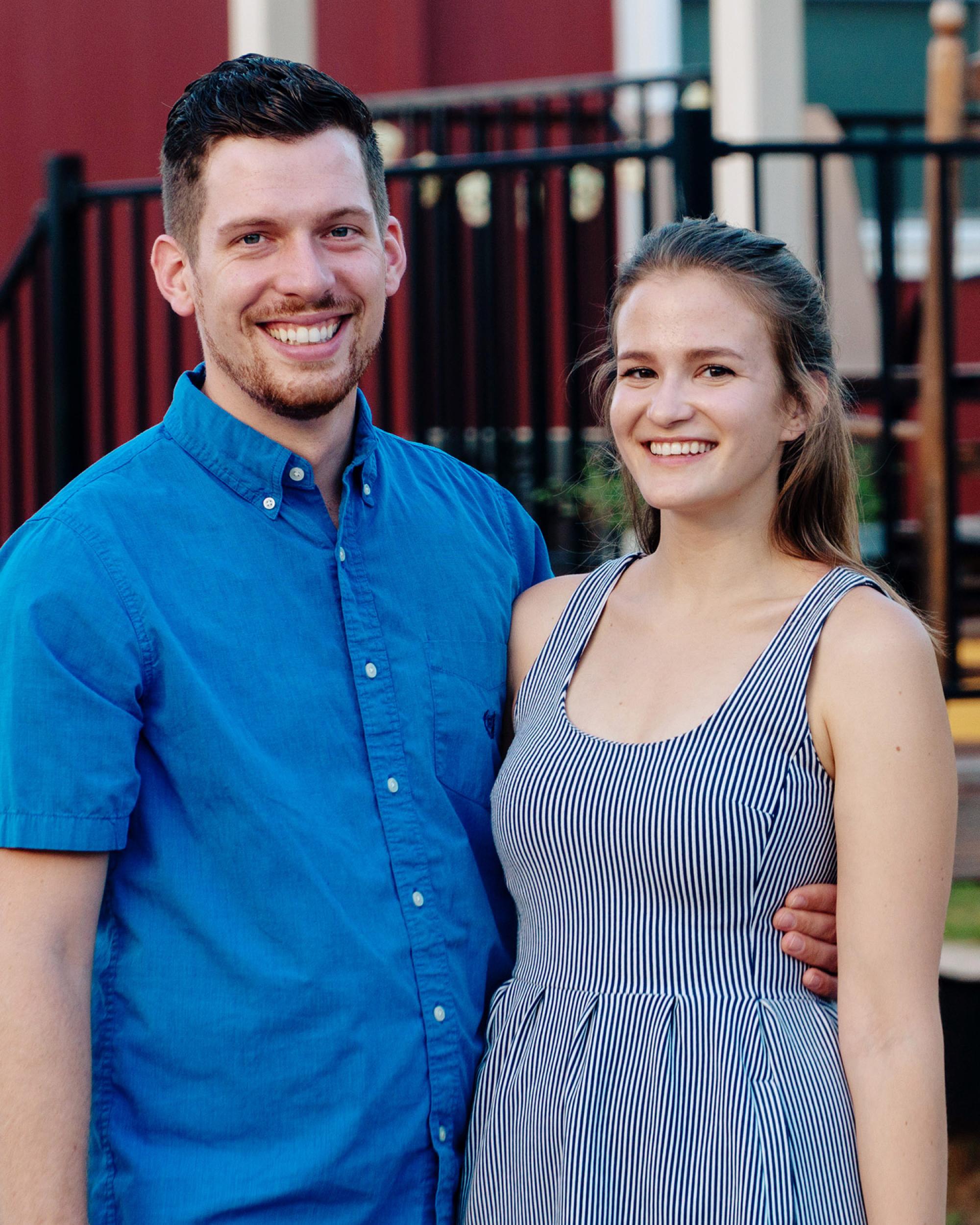 A Woman and Man post for the Camera together.