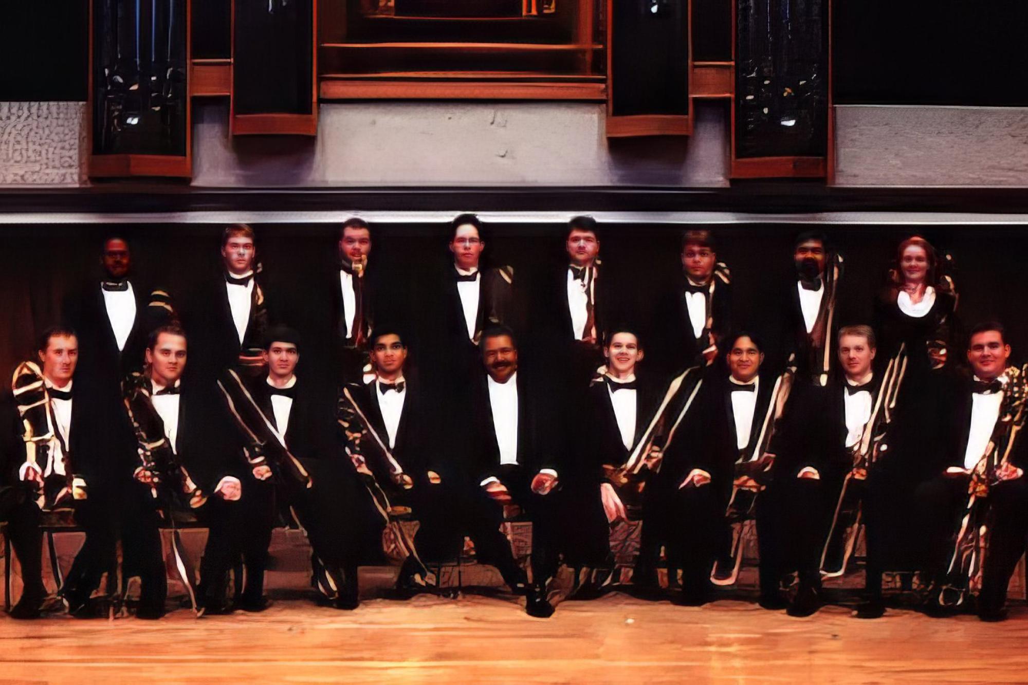 A photo of the 2001 trombone Choir