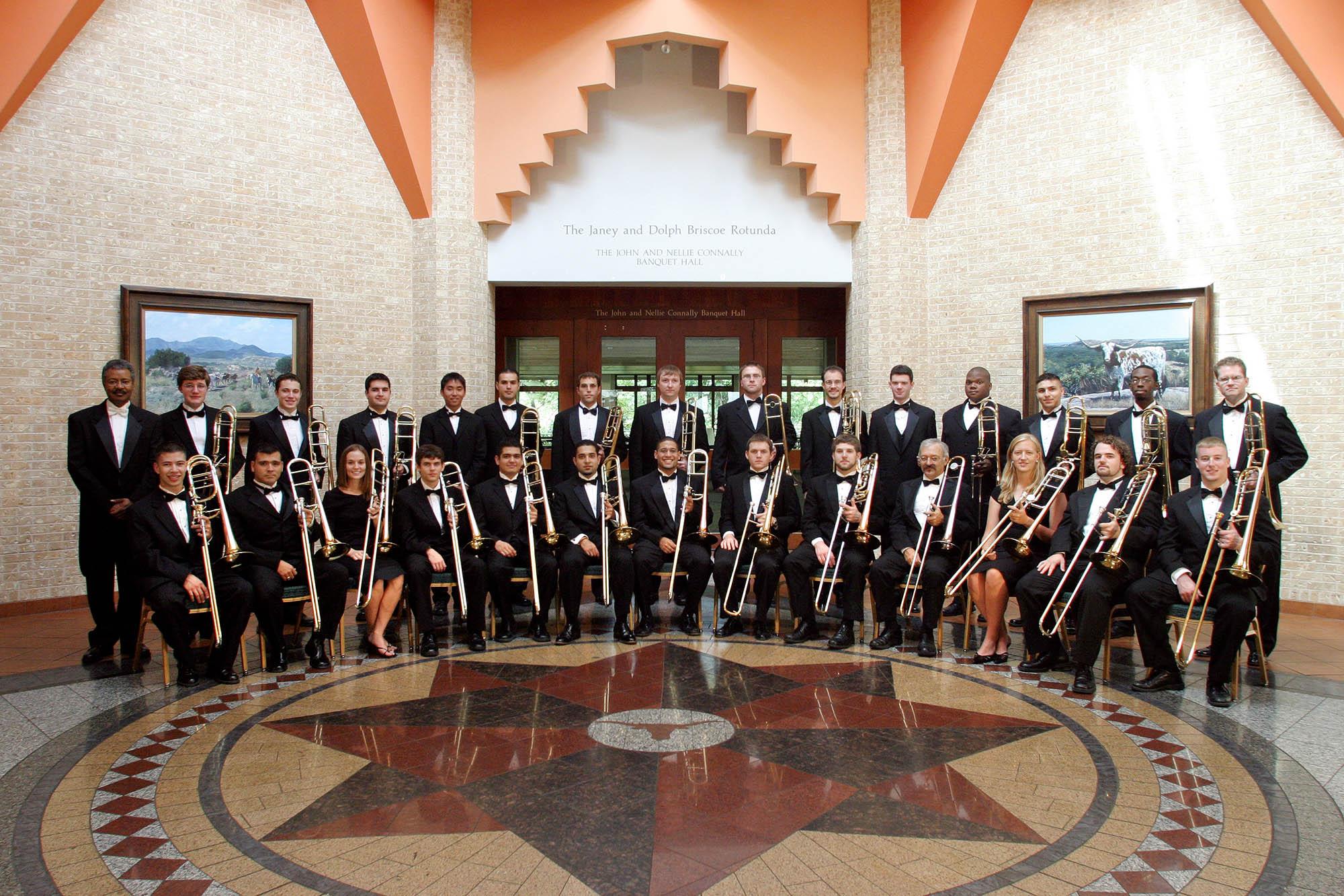 A group photo of the 2005 Trombone Choir