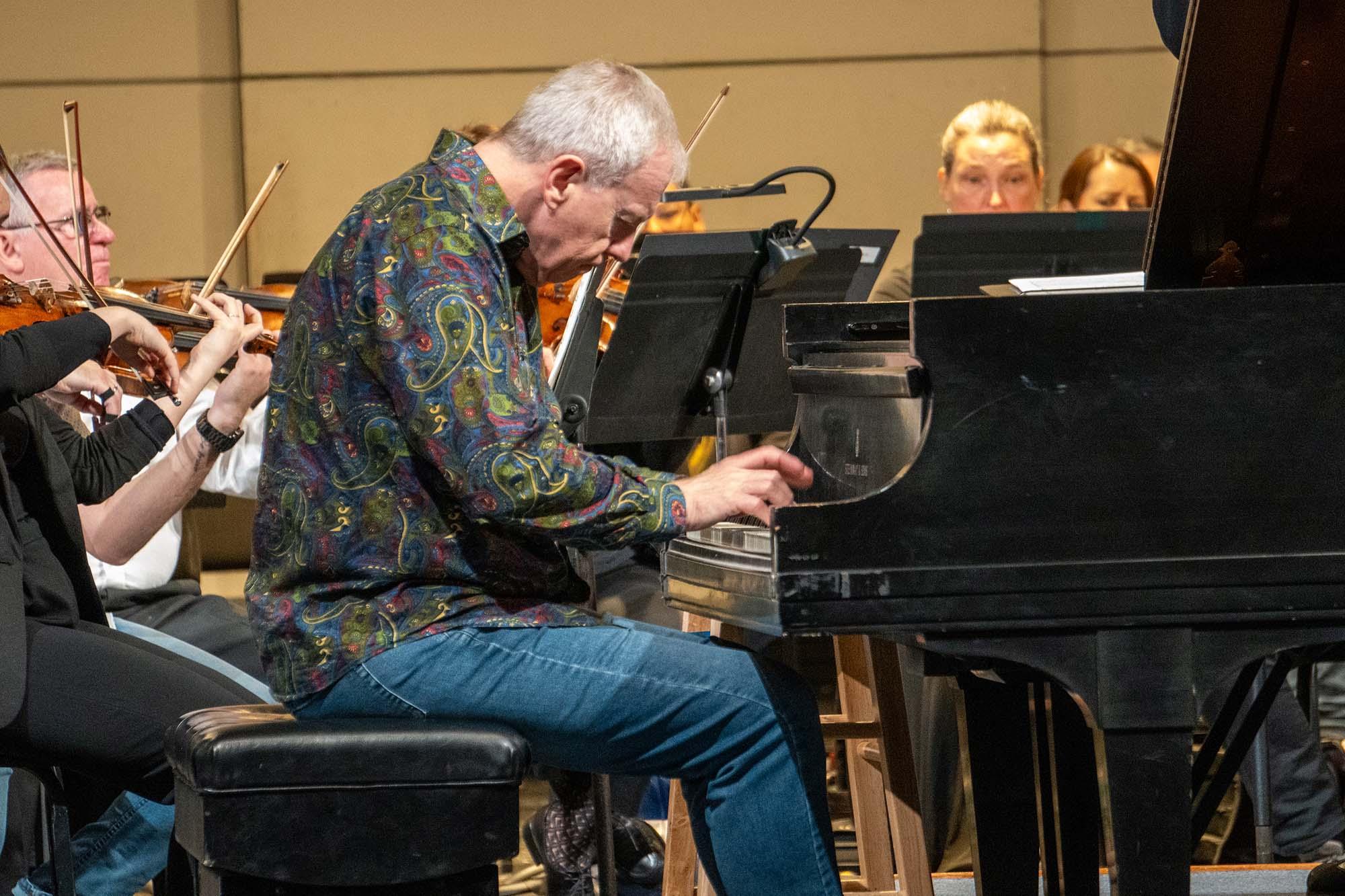 Anton Nel Playing the piano on the stage 