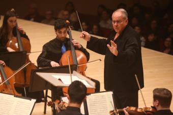 The New York String Orchestra performs in Carnegie Hall