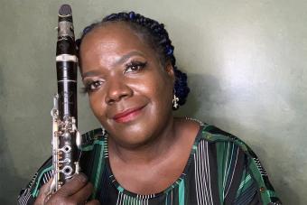 Doreen Ketchens with her clarinet 