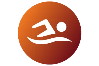 an icon of a human swimming