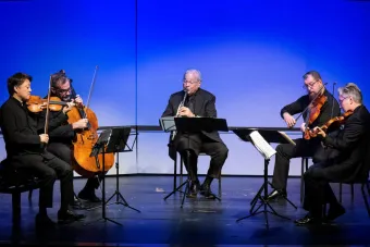 Miro Quartet performing on stage