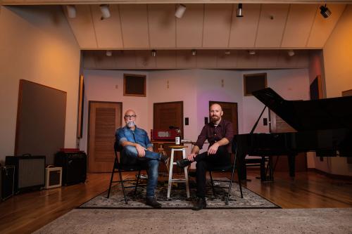 Andrew Stoltz and Russell Podgorsek in the Live Room
