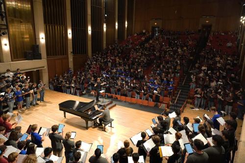 J.D. Burnett conducting nearly 400 students