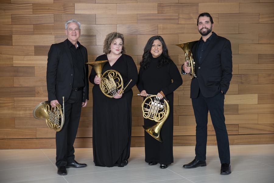 A portrait of Cortado Horn Quartet