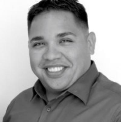 black and white photo of Eddie Lopez