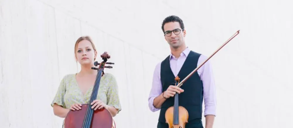 Butler School of Music students pose with instruments
