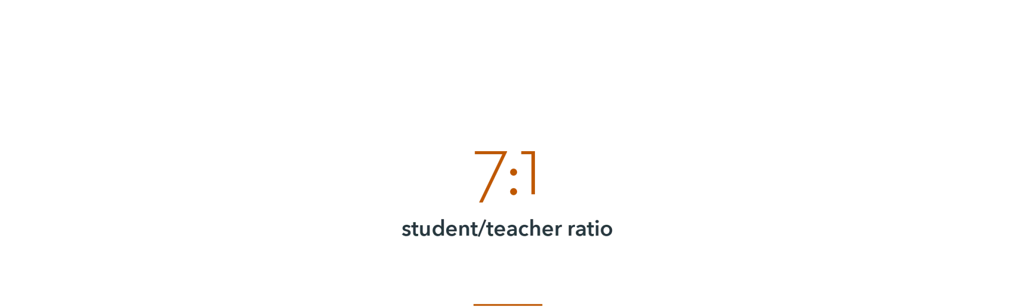 Infographic: 7 to 1 student/faculty ratio