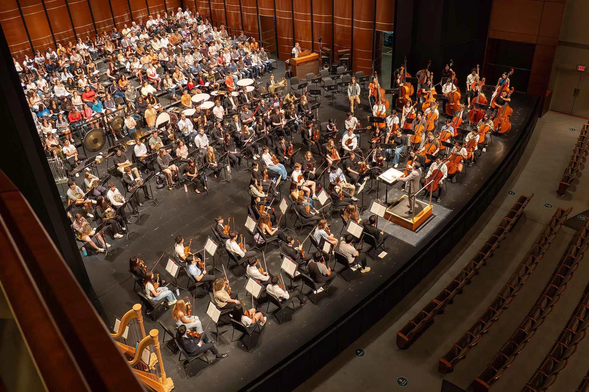 Orchestra on stage