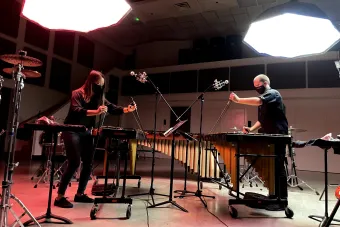 Percussion Ensemble performing