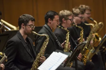 Jazz Saxophonists performing