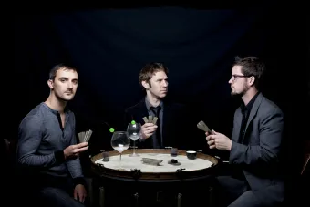 Line upon line percussion sitting at a table