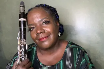 Doreen Ketchens with her clarinet