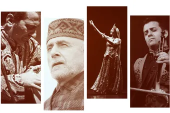 A headshot collage of the featured performers