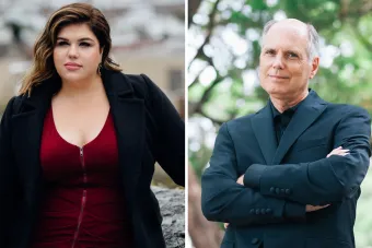 Headshots of Leah Crocetto and Rick Rowley