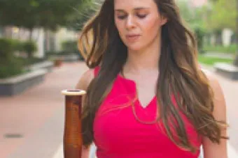 Nicole Haywood with her bassoon
