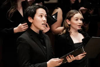 Chamber Treble Coir performs on stage