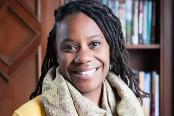 a headshot of Jessica Swanston Baker