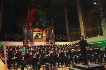 Chamber orchestra and Combined choirs perform in Bates