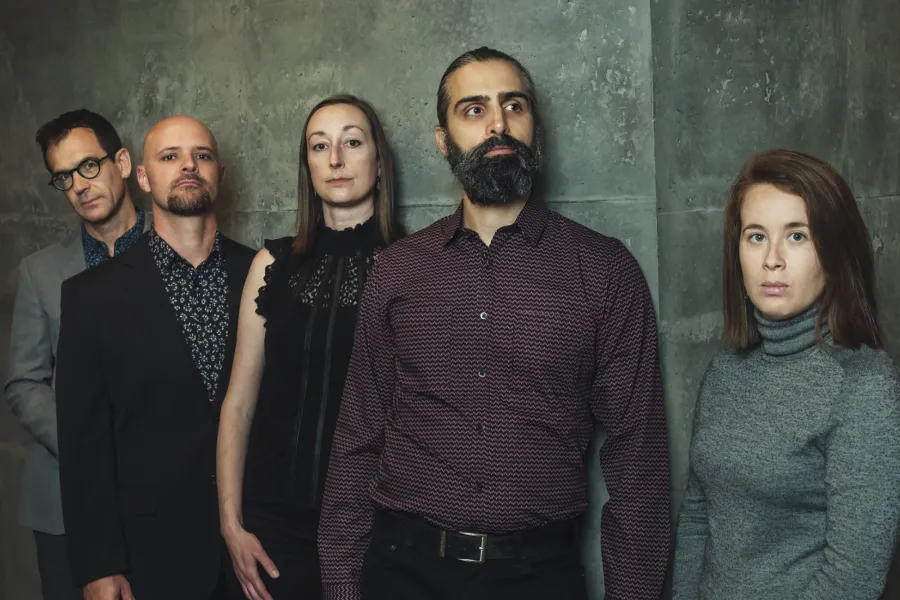 a publicity photo of the members of Splinter Reed ensemble 