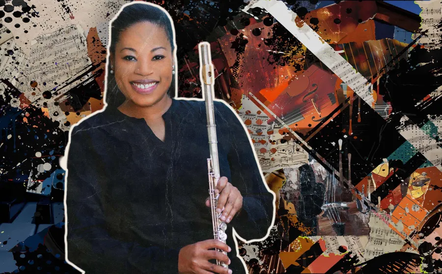 A Headshot of Ebonee Thomas with her flute